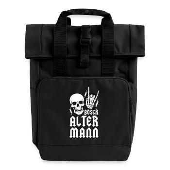 Böser alter Mann - Rolltop Rucksack mit zwei Griffen - Schwarz - Vorne