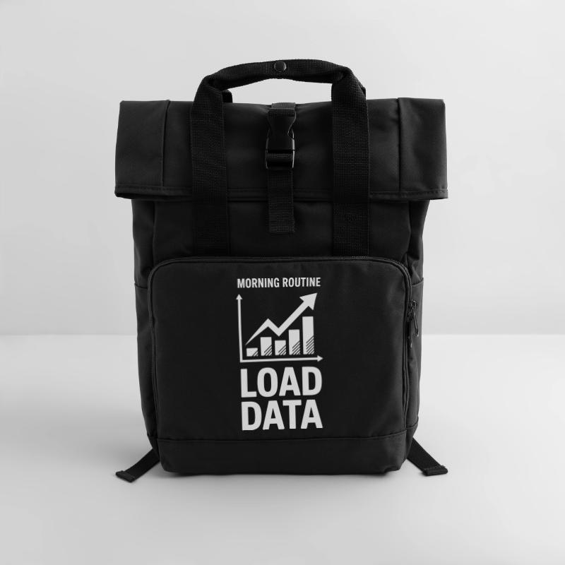 Data Analyst Saying Funny Data Analyst Gift Roll Top Backpack with Two Handles
