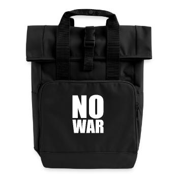 No war - Rolltop Rucksack mit zwei Griffen - Schwarz - Vorne