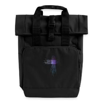 CPU Processor Computer Scientist Electrician - Roll Top Backpack with Two Handles - black - Front