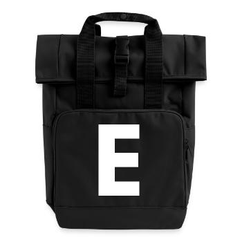 E - Rolltop Rucksack mit zwei Griffen - Schwarz - Vorne