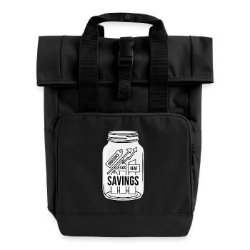 L’économie est un piège - Sac à dos Roll Top à deux anses - noir - Devant