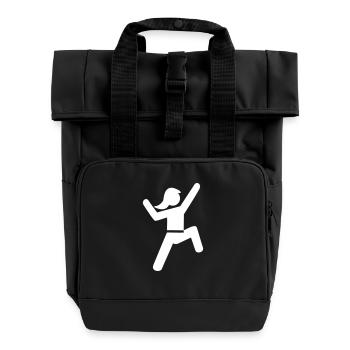 alpiniste - Sac à dos Roll Top à deux anses - noir - Devant