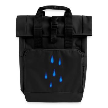 Raindrop - Roll Top Backpack with Two Handles - black - Front