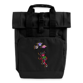 Devil_girl - Roll Top Backpack with Two Handles - black - Front