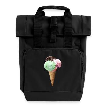 cornet de glace - Sac à dos Roll Top à deux anses - noir - Devant