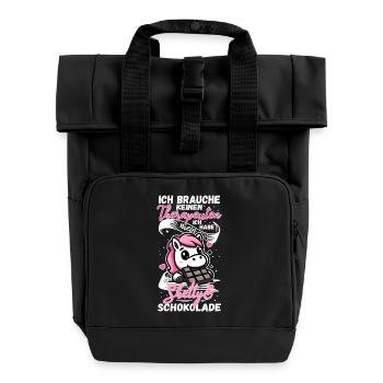 Lustiger Pferde Spruch Therapeut Shetty Pony - Rolltop Rucksack mit zwei Griffen - Schwarz - Vorne