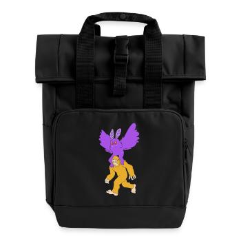 Papillon de nuit - Sac à dos Roll Top à deux anses - noir - Devant