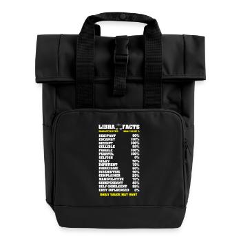 Sternzeichen Waage - Rolltop Rucksack mit zwei Griffen - Schwarz - Vorne