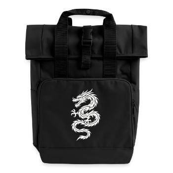 Tribal Dragon Silhouette - Sac à dos Roll Top à deux anses - noir - Devant