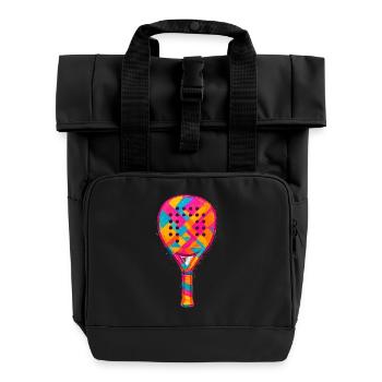 Raquette de Padel - Padeliste - Sac à dos Roll Top à deux anses - noir - Devant