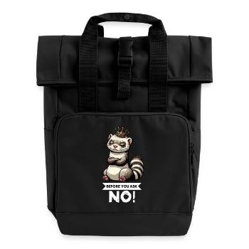 Avant de demander à Ferret Furet Propriétaire de Furet Rodent - Sac à dos Roll Top à deux anses - noir - Devant