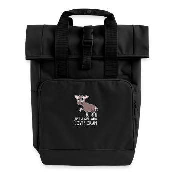 okapi - Roll Top Backpack with Two Handles - black - Front