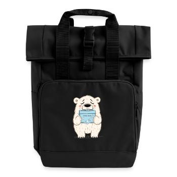 Eisbären Retten - Rolltop Rucksack mit zwei Griffen - Schwarz - Vorne
