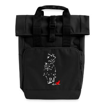 CAT CHEVEUX LONGS - Sac à dos Roll Top à deux anses - noir - Devant