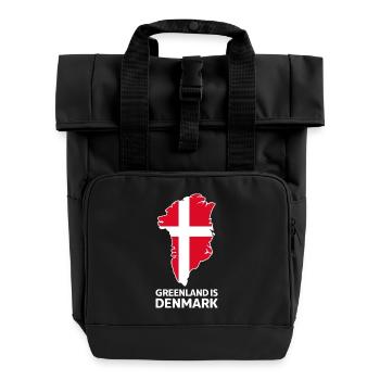 Carte du drapeau Groenland-Danemark - Sac à dos Roll Top à deux anses - noir - Devant