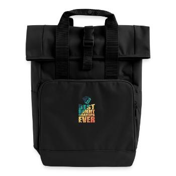 Best Rummy Grandpa ever Kartenspiel Romme - Rolltop Rucksack mit zwei Griffen - Schwarz - Vorne