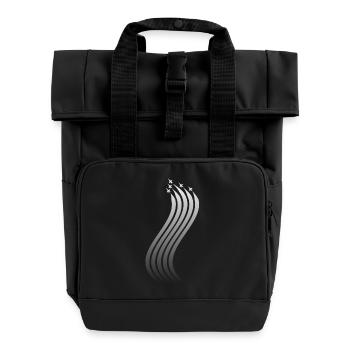 Düsenjäger weiß - Frieden - Rolltop Rucksack mit zwei Griffen - Schwarz - Vorne