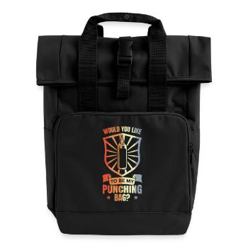 Blague sur le sac de frappe - Sac à dos Roll Top à deux anses - noir - Devant