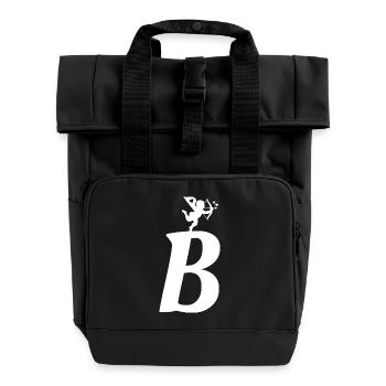 B - Rolltop Rucksack mit zwei Griffen - Schwarz - Vorne