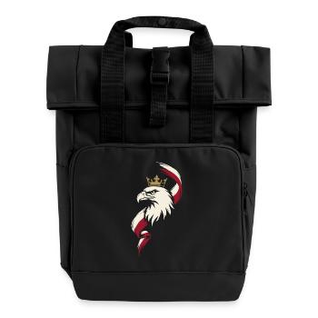 Polish Eagle Crown - Roll Top Backpack with Two Handles - black - Front