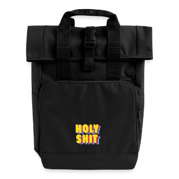 Holy Shit - - Rolltop Rucksack mit zwei Griffen - Schwarz - Vorne