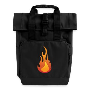 Feuer / Flamme - Rolltop Rucksack mit zwei Griffen - Schwarz - Vorne
