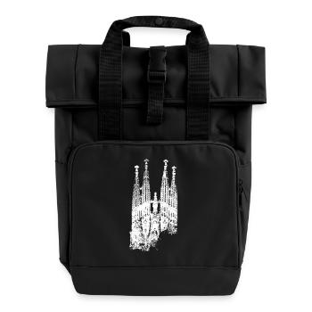 Barcelona Sagrada Familia Spanien I Love Barcelona - Rolltop Rucksack mit zwei Griffen - Schwarz - Vorne