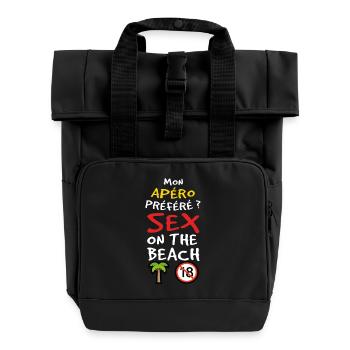 Apéro Préféré Cocktail Sex On The Beach - Sac à dos Roll Top à deux anses - noir - Devant