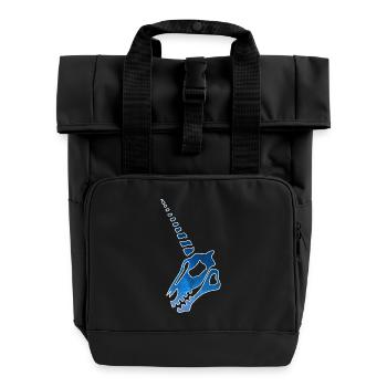 Crâne de licorne et ciel étoilé - Sac à dos Roll Top à deux anses - noir - Devant