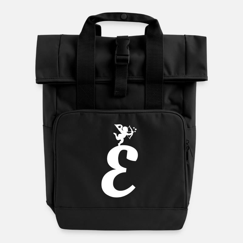 E - Rolltop Rucksack mit zwei Griffen - Schwarz