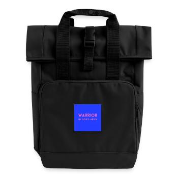 Warriors in God's Army - Roll Top Backpack with Two Handles - black - Front