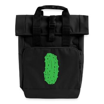 Gurke Gurken Team Lieblingsgurke Chef Veggie 1c - Rolltop Rucksack mit zwei Griffen - Schwarz - Vorne