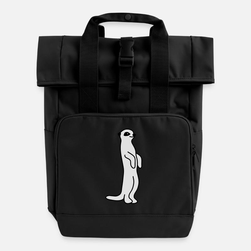 Erdmann - Roll Top Backpack with Two Handles - black