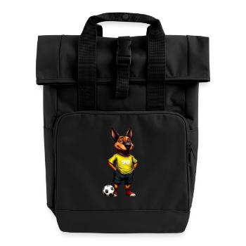 Chiens de football - Sac à dos Roll Top à deux anses - noir - Devant