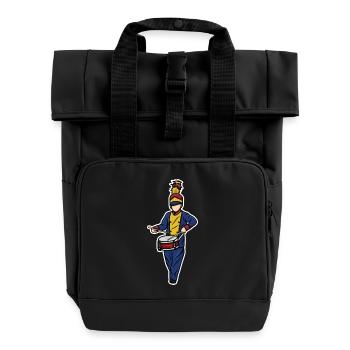 Drummer Boy - Roll Top Backpack with Two Handles - black - Front