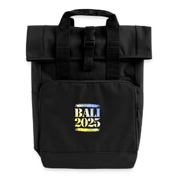 Bali 2025 - Rolltop Rucksack mit zwei Griffen - Schwarz - Vorne