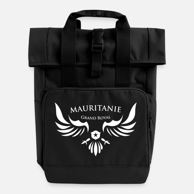 Mauretanien - Rolltop Rucksack mit zwei Griffen - Schwarz