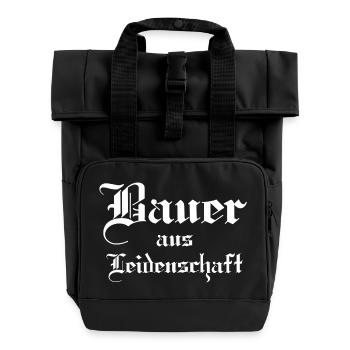 Leidenschaftlicher Bauer - Rolltop Rucksack mit zwei Griffen - Schwarz - Vorne