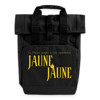 La fleur jaune - Rolltop Rucksack mit zwei Griffen - Schwarz - Vorne
