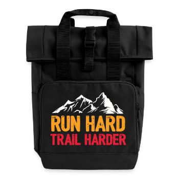 Courez fort. Trail plus difficile. - Sac à dos Roll Top à deux anses - noir - Devant