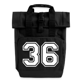 36 - Sac à dos Roll Top à deux anses - noir - Devant