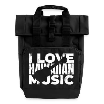 Ukulele Liebhaber Spruch - Rolltop Rucksack mit zwei Griffen - Schwarz - Vorne