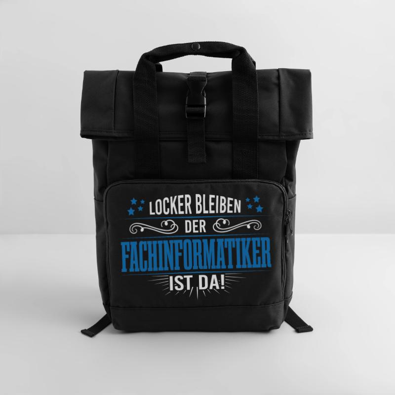 Fachinformatiker programmierer support admin Rolltop Rucksack mit zwei Griffen