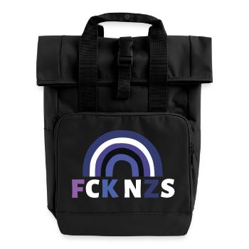 FCK NZS - Roll Top Backpack with Two Handles - black - Front