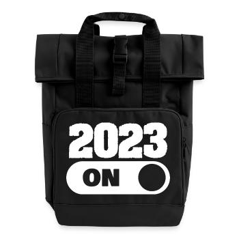 2023 - Rolltop Rucksack mit zwei Griffen - Schwarz - Vorne