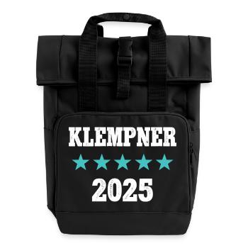 Plumber 2025 Training Exam Master Apprentice - Roll Top Backpack with Two Handles - black - Front