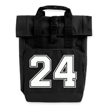 24 - Sac à dos Roll Top à deux anses - noir - Devant