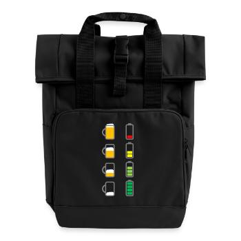 Recharger la batterie de la bière - Sac à dos Roll Top à deux anses - noir - Devant