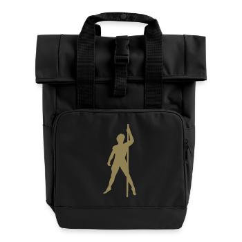 Homme Silhouette Pole Dance Danse Exotique - Sac à dos Roll Top à deux anses - noir - Devant